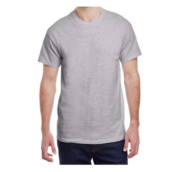 🆕 GILDAN ADULT ULTRA COTTON ROUND-NECK SHORT SLEEVE T-SHIRT - HEATHER GREY - Picture 3 of 5